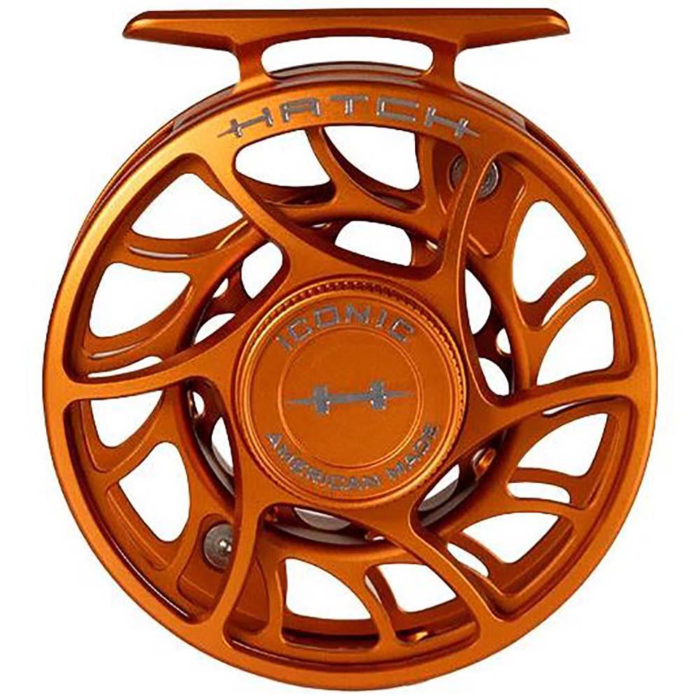 Hatch Outdoors 2025 Custom Campfire Orange Iconic Fly Reel 4 Plus in Campfire Orange